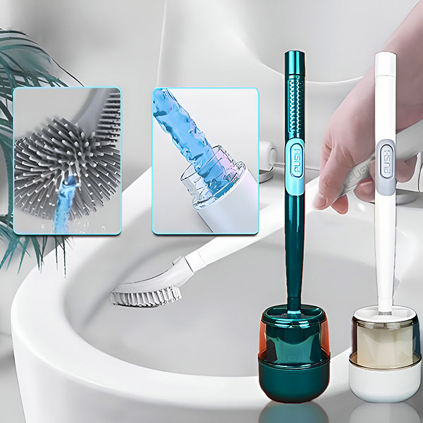 Toilettenbürste mit integriertem Spender für Reinigungsmittel | FLUSHBRUSH