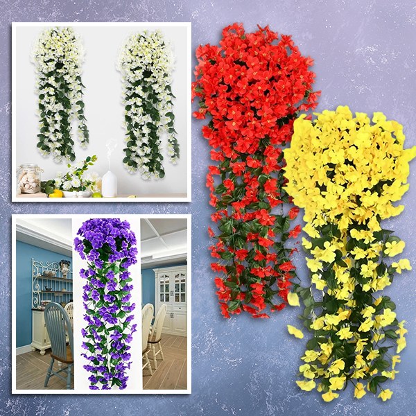 Lebensechter, künstlicher, hängender Blumenstrauß | HANGROSE