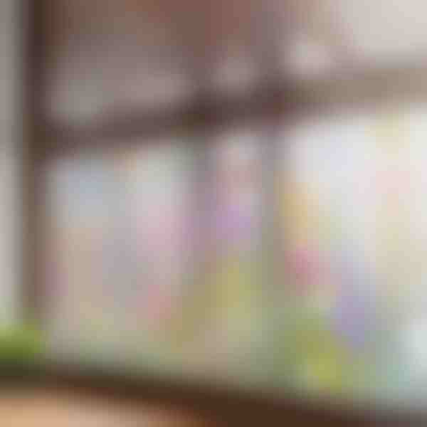 Lebhafter Blumenfensteraufkleber | FLORASTIK